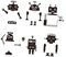 ibasenice 6stücke Teiliges Abnehmbarer Robotermotive Für Lichtschalter Kreative Wandaufkleber Für Kinderzimmer Und Lustige Deko-sticker