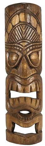 Villa Mestiza - Máscara Tiki 50 cm de madera tallada - Decoración exótica