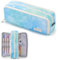 X SIM FITNESSX Federmäppchen Federtaschen Teenager Mädchen Mäppchen Etui Stifte 3 Fach, Große Kapazität Pencil Case für Schule & Büro (Blau-Sternenhimmel)