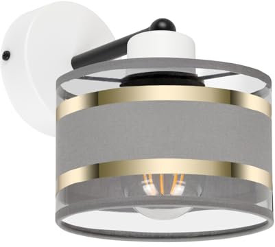 alfalux Wandleuchte Innen Wandlampe LED Lampe Aus Metall Für Wohnzimmer Schlafzimmer Kinderzimmer Treppenhaus Wandlampen Wandleuchten WAND-TI-1010WE-GR