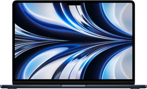 2022 Apple MacBook Air con chip Apple M2 (13 pollici, 8GB RAM, 256GB SSD) (QWERTY US English) Mezzanotte (Ricondizionato)