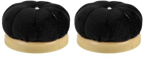 QUARKZMAN 2 Stück Holzbasis Nadelkissen im japanischen Stil, schwarze Stecknadelkissen