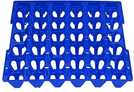 5PCS Egg Flats, Plastic Chicken, Egg Holder Egg Flats Egg Cartons Stackable Reusable Egg Crates Holder Trays for Storage Transportation Each Holds 30 Eggs (Blue)