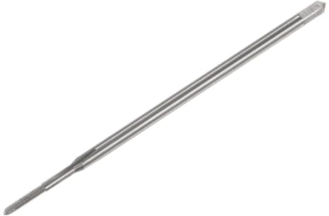 sourcing map Metrischer Gewindebohrer M2 x 0,4 H2 100 mm, extra lang, gerade Nut, Gewindebohrer, Gewindebohrer, Reparaturwerkzeug