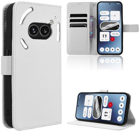 Baifu Lederhülle für Nothing Phone (2a) Hülle, Flip Case mit Stand, Diamant Cover Etui Handyhülle für Nothing Phone (2a),Diamant03