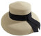 COSSIKA Hepburn Ruban Paille pour Chapeau de Soleil pour Femmes Activités de Plein Air Ruban Noir Décoration Chapeau de Paille à Large Bord pour Soleil Dames d'été