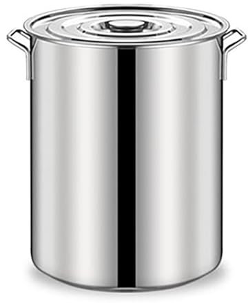 Pentola In Acciaio Inossidabile 304, Pentola for Zuppa Commerciale for Uso Alimentare, Secchio Rotondo Sollevato E Addensato for Uso Domestico Secchio for Acqua/Secchio for Carne Brasata(75L)