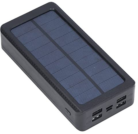 Power Bank con Luz, 30000mAh Ligero y Portátil Banco de Energía Solar de Gran Capacidad con 32LED y 4 USB 3 Modos de Luz, Baterías para Celulares