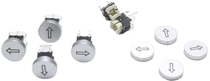 4pcs LED OD 10mm Switch Cap CIRCLE 12V 0.5A Arrow Symbol Cap for 6 * 6mm Momentary Tact Push Button Switch RUAJOGYNVM(Up)