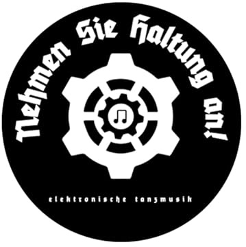 Sammys Shirt Store Nehmen sie Haltung an- Elektronische Tanzmusik Aufkleber 4,5 cm