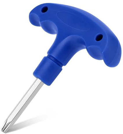 NQEUEPN Golf Wrench with Plastic Handle, Adjustable Golf Tool Stainless Steel Golf Driver Tool Golf Torque Wrench for Golf Club Driver Shaft Adapter Torque Tool (Blue)