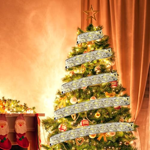 Youery Weihnachtsband Lichter, 10M 100 LED Weihnachtsbaum Band, Schleife Lichter für Indoor Outdoor Weihnachtsbaumschmuck, Party, Hochzeit, Urlaubsdeko