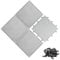 4pcs Base Plates Multipack Classic Baseplate Building Plates for Bricks 16x16 Architectural Panels Create Pixel Paintings & Wall Displays Compatible with Major Brick Brands (Grey)