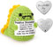 Glamifyr Pocket Hug Kuscheltier Dinosaurier, Positive Geschenke Plüsch Dino Kuscheltier Mutmacher Geschenk, Motivationsgeschenke Positive Geschenke Gute Besserung Geschenke Glücksbringer Kinder