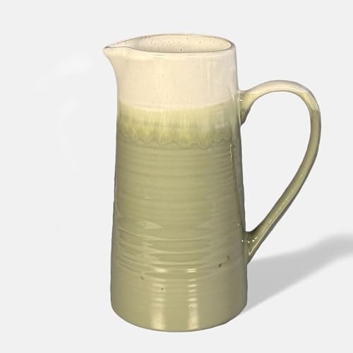 Scandi Home Terra Fusion 1.8L Teal Reactive Glaze Ceramic Jug (Green)