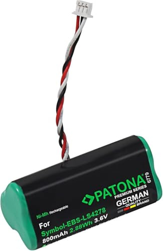 PATONA Premium Akku für Symbol DS6878, DS6878-SR, LI4278, LS4278-M | Ersatz für Symbol 82-67705-01, BTRY-LS42RAAOE-01 | 3,6V, 800mAh, 2,88Wh | Barcode- Handscanner und POS-Terminals