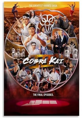 juaseehke Poster, Motiv: Cobra Kai, dekoratives Leinwandposter, ästhetisches Poster, Wandkunst, Dekor-Poster, 30 x 45 cm, ungerahmter Stil