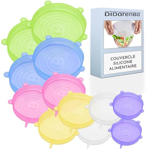 Coperchi in silicone estensibile 12 pezzi dimensioni diverse lavabili in lavastoviglie coperchio tappi silicone multicolore