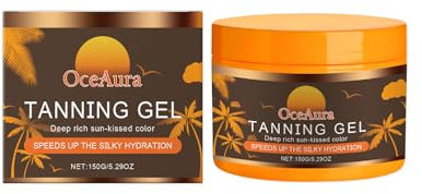 Intensives Selbstbräunungsgel 150g – Mit Karottenöl & Vitamin E, Natürlicher Bräunungsbeschleuniger für Gesicht & Körper, Ideal für Sonnenbank & Outdoor-Bräune, Solarium Bräunungsbeschleuniger