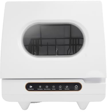 Lave-vaisselle de table, blanc, 220 V, deux modes de rinçage, couvercle de levage avec magnétique, pour nettoyage des soucoupes, tasses, verres, assiettes, cuillères
