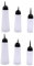 Mikinona 6 Stück Trockenreinigungsflasche Salonversorgung Behälter zum Färben von Haaren Applikatorflasche für Haare leere Applikatorflasche Salonzubehör Plastik Weiß