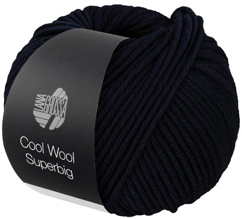 LANA GROSSA Meilenweit Superbig | Pure extrafeine Merinowolle, waschmaschinenfest und filzfrei | Handstrickgarn aus 100% Schurwolle (extrafine) | 50g Wolle zum Stricken% Häkeln | 80m Garn FB 44