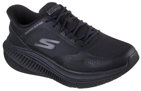 Skechers Herren Go Walk Max Cushioning Arch Fit Jaylen Turnschuhe, Black Synthetic/Textile Trim, 42.5 EU
