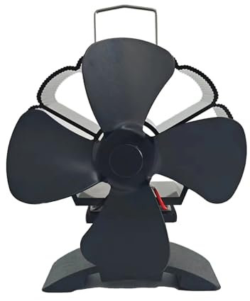 Fazvncv Ventilateur de cheminée à 4 feuilles sans électricité pour poêle à bois
