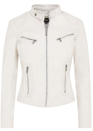 Women's Fashion Classic Real Leather Biker Slim Fit Jacket