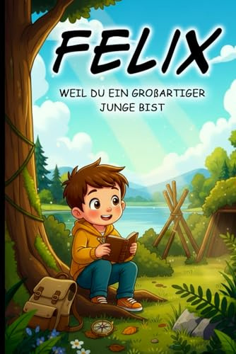 Felix, weil du ein großartiger Junge bist – Personalisiertes Kinderbuch ab 4 Jahren | Mutmachgeschichten für Jungen | Geschenkidee für Geburtstag, ... & Mut: Kinderbuch für Junge mit Namen Felix