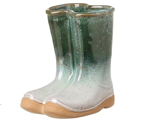 Heaven Sends Mini-Keramik-Gummistiefel-Pflanztopf – Steinzeug in Stiefelform für den Innen- oder Außenbereich – dekorative Vase für Kräuter, Sukkulenten, Blumen und kleine Pflanzen