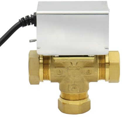 3-Port Mid-Position Motorised Valve 28mm Connection for Central Heating Systems