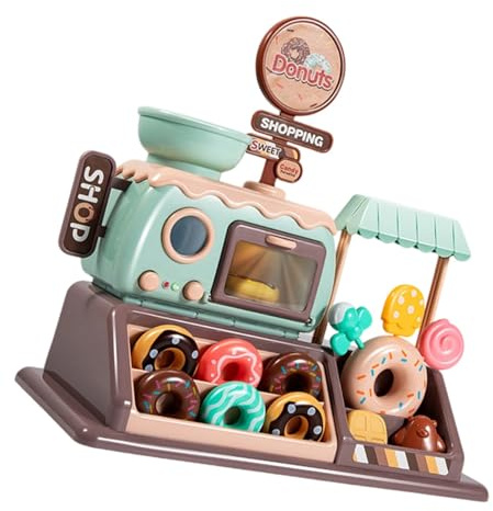 Pocoiau Jouet De Cuisine Interactif avec Décorations Amovibles Et Rangement pour Jeu Rôle Imaginatif Accessoires Desserts Décoratifs