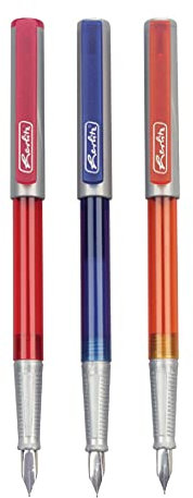 Herlitz Füllhalter Basic, farbig sortiert - Farbe nicht wählbar!, 1 Stück