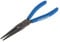 GEDORE Flachrundzange, lange Backen, gezahnt, gerade, induktiv gehärtet, Antirutsch-Griff, Länge 200 mm, 8132-200 TL