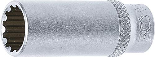 BGS 10163 | Steckschlüssel-Einsatz Gear Lock, tief | 6,3 mm (1/4) | SW 13 mm