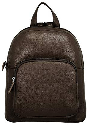 Picard Luis Rucksack M aus Rindsleder mit Reissverschluss, einstellbare Schultergurte, Handyfach, Reissverschlussfach 28 x 24 x 10 cm (H/B/T) Damen (6315) Cafe [055]