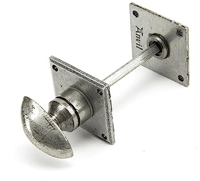 Handmade Diamond Bathroom Thumbturn - 1 1/2 x 1 1/2 - Pewter Patina