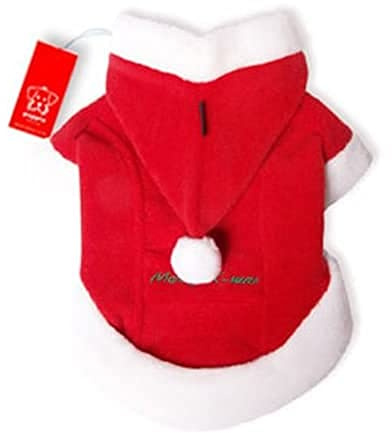 Puppia Weihnachtsmann-Wintermantel, Größe M, Rot