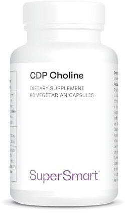 CDP Choline - Aiuta il normale funzionamento del sistema nervoso - Colina brevettata - Formula dalla biodisponibilità ottimale - Dosaggio potente - Vegano - SuperSmart