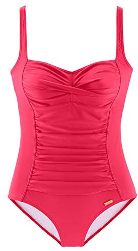 Lascana Damen Badeanzug Raffung, Softcups, Verstellbare Träger