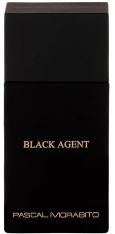 Pascal Morabito - Black Agent - 3.4 Oz Eau De Toilette- Fragrance Mist For Men - Warm Amber Scent - Cologne Spray With Cloves, Tonka, Incense, Musk Accords