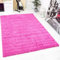 VIMODA Prime Shaggy Teppich Pink Hochflor Langflor Teppiche Modern für Wohnzimmer Schlafzimmer 120 cm Durchmesser