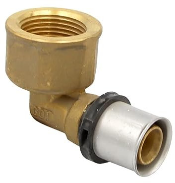 Pipetec Pressfitting Winkel Übergang 20x2 mm 3/4 Zoll Innengewinde TH Kontur Verbundrohr, DVGW, TH-Profil