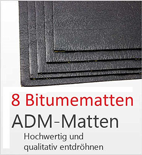Bitumenmatte, Anti/Droehn/Matte, 500x200x2,7mm, selbstklebend (8 Stück) Türdämmung Dämmung Dämmmaterial Dämmmatte Carhifi Autohifi Oldtimer