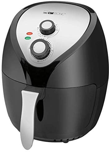 Clatronic 263854 Heißluft Électrique Huile Professionnelle-Friteuse avec Une Puissance 1400 Watts-3,6 litres de Contenance-FR 3699 H Noir, Argent, 3.6 liters