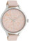 Oozoo Damenuhr mit Glitzer Zifferblatt und Lederband 45 MM Pinkgrau/Pinkgrau C10087