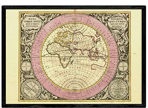 Nacnic Blätter mit alter astronomischer Karte. Stern-Diagramm Poster in A4