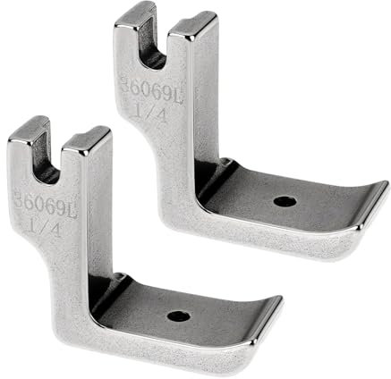 The Lord of the Tools Lot de 2 Pieds Passepoilés pour Machine à Coudre Industrielle 1/4 36069L en Acier Droit Compatible avec BROTHER B705 B707 Compatible avec SINGER
