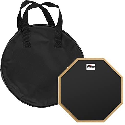 TIGER TDA4-10 Drum Übungs-Pad mit Tragetasche - für Tisch oer Ständer montierbar